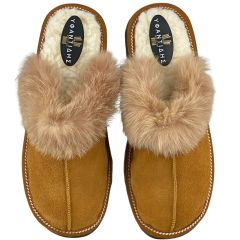 Γυναικείες Δερμάτινες Παντόφλες Σπιτιού | Υφαντίδης | 330212 | Ταμπά-37
