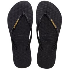 Havaianas | Slim Logo Metallic | 4119875-1924 | Black/Gold-39-40