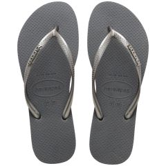 Havaianas | Slim Logo Metallic | 4119875-5178 | Steel Grey-41-42