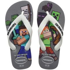 Havaianas | Kids Minecraft | 4145125-1077 | Steel Grey/White-33-34