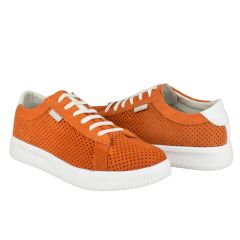 Γυναικεία Sneakers Δερμάτινα | Amarpies | AFT23305 | Πορτοκαλί - Μέγεθος 36