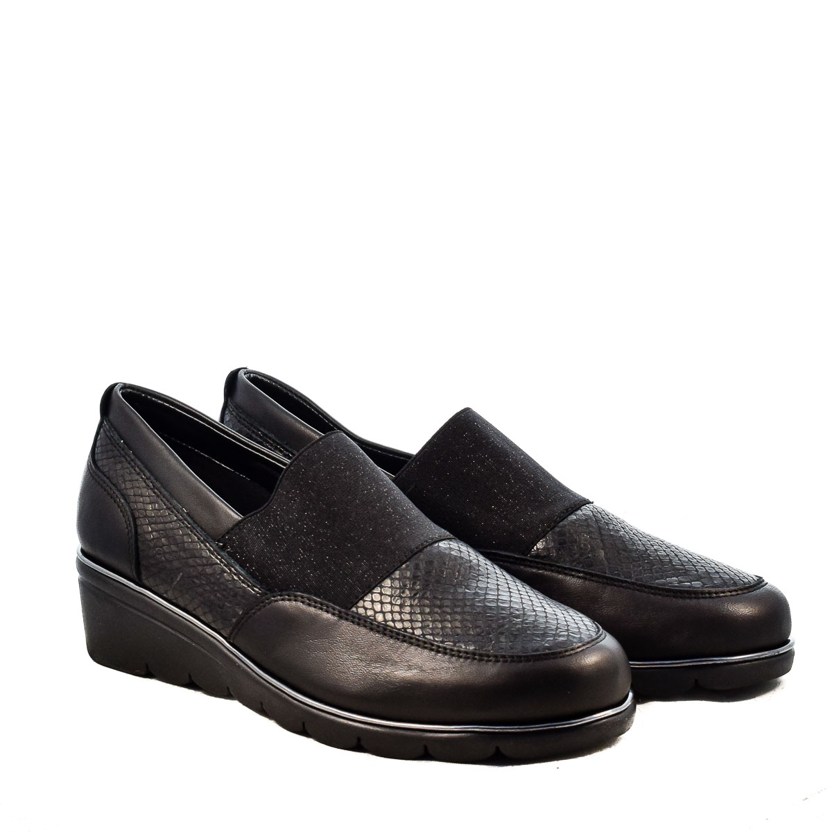Γυναικεία Δερμάτινα Παπούτσια Αερόσολα Flexx 250148 Μαύρο